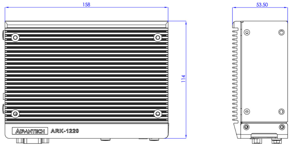 Габаритые размеры ARK-1220L-S6A1E