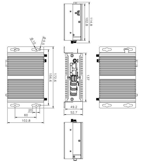 Ультракомпактный  компьютер IEI IDS-310AI