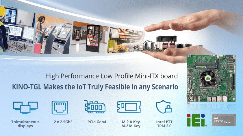 материнская плата  IEI KINO-TGL mini-ITX