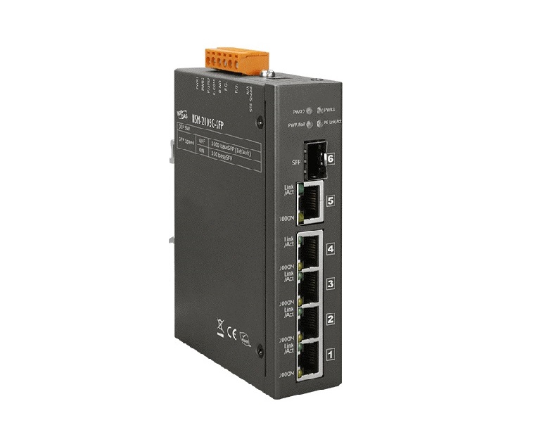 NSM-2105G-SFP - НЕУПРАВЛЯЕМЫЙ 5-ПОРТОВЫЙ КОММУТАТОР GBE С 1 СЛОТОМ SFP