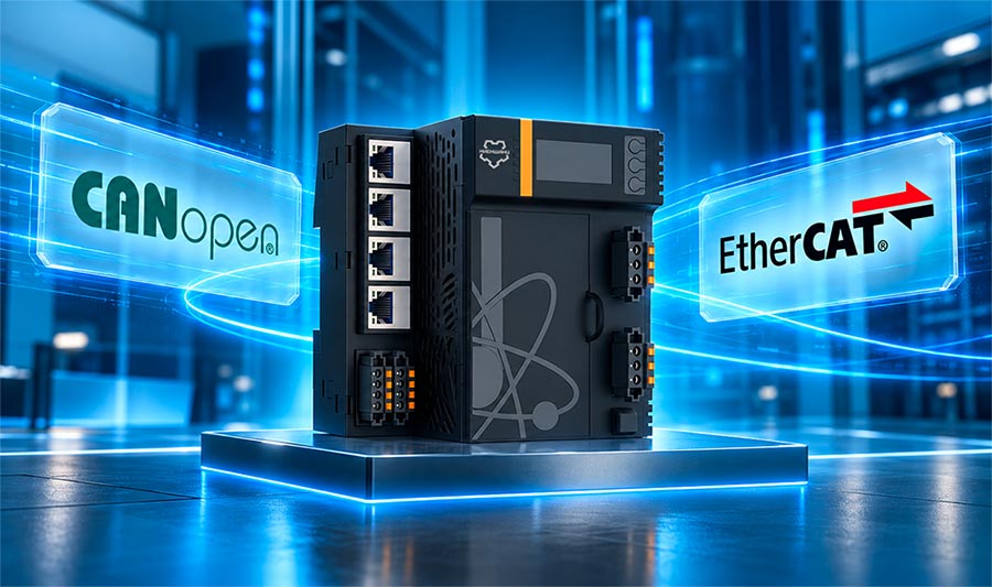PLC374 - это новый контроллер ЛАДОГА для распределенной автоматизации с поддержкой EtherCAT и CANopen и часами реального времени