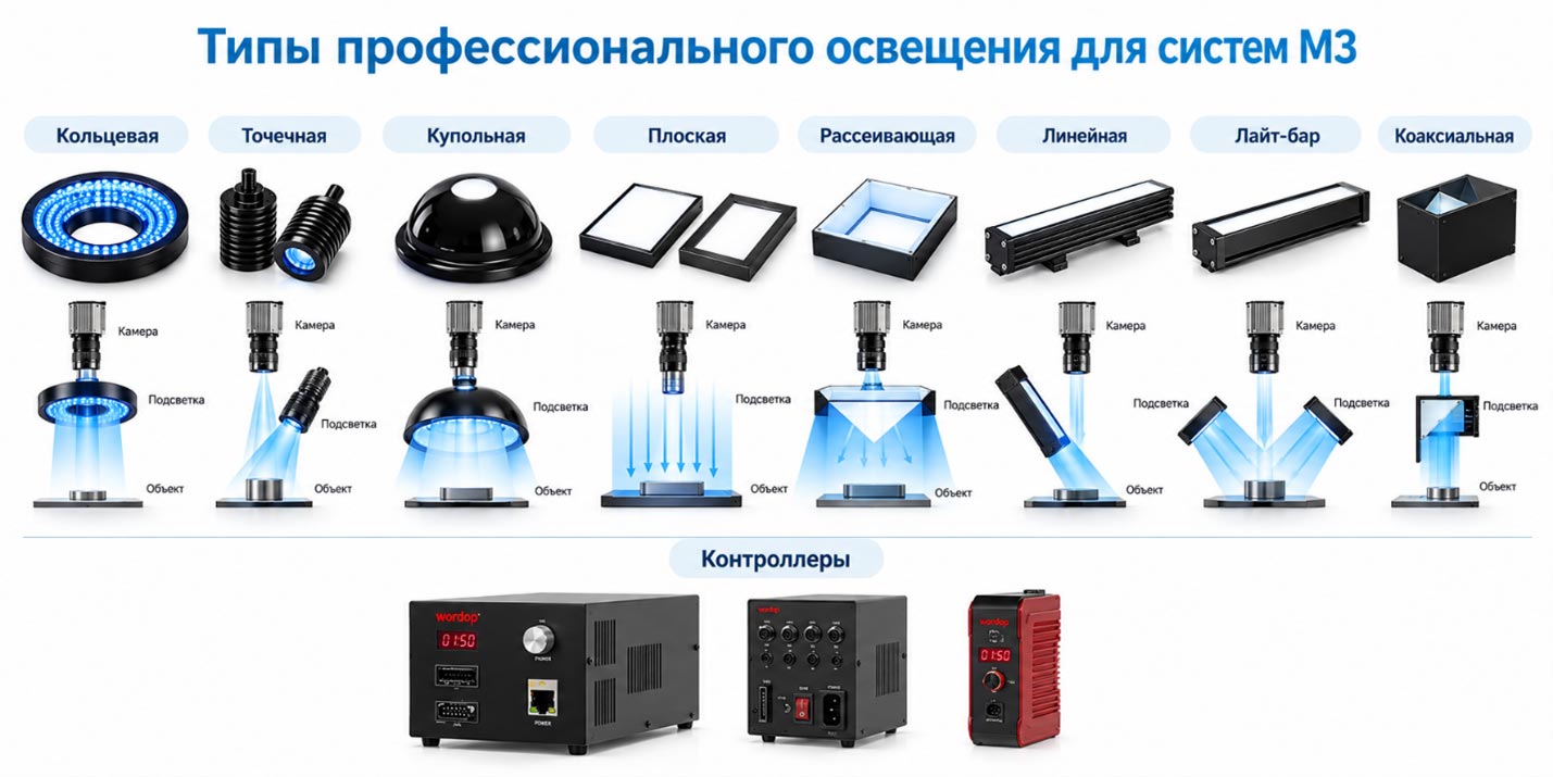 Системы освещения для машинного зрения WORDOP Системы освещения для машинного зрения WORDOP