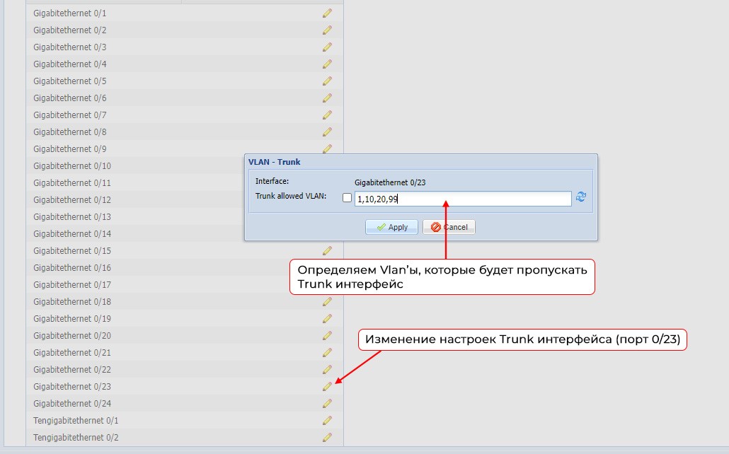 Настройка VLAN на  коммутаторах Инзер и Инзер-М
