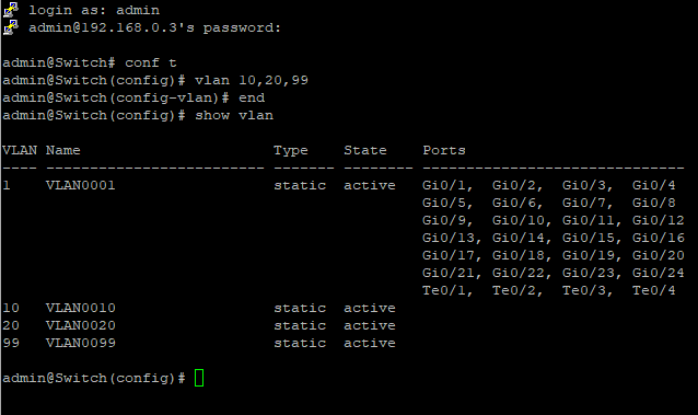 Настройка VLAN на  коммутаторах Инзер и Инзер-М