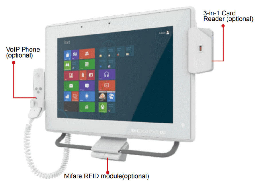 Промышленный медицинский  компьютер для медучреждения POC-17C-ULT3